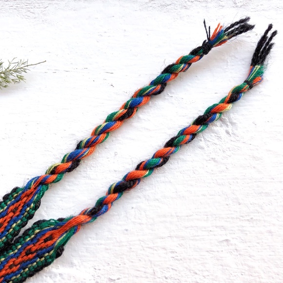 Boho Western Orange Chain Woven Bracelet - Picture 2 of 2